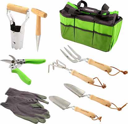 WORKPRO W005009WE 9 Piece Garden Tool Set